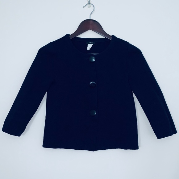 J.Crew Navy Blue Sweater with Buttons in Front - Picture 2 of 9